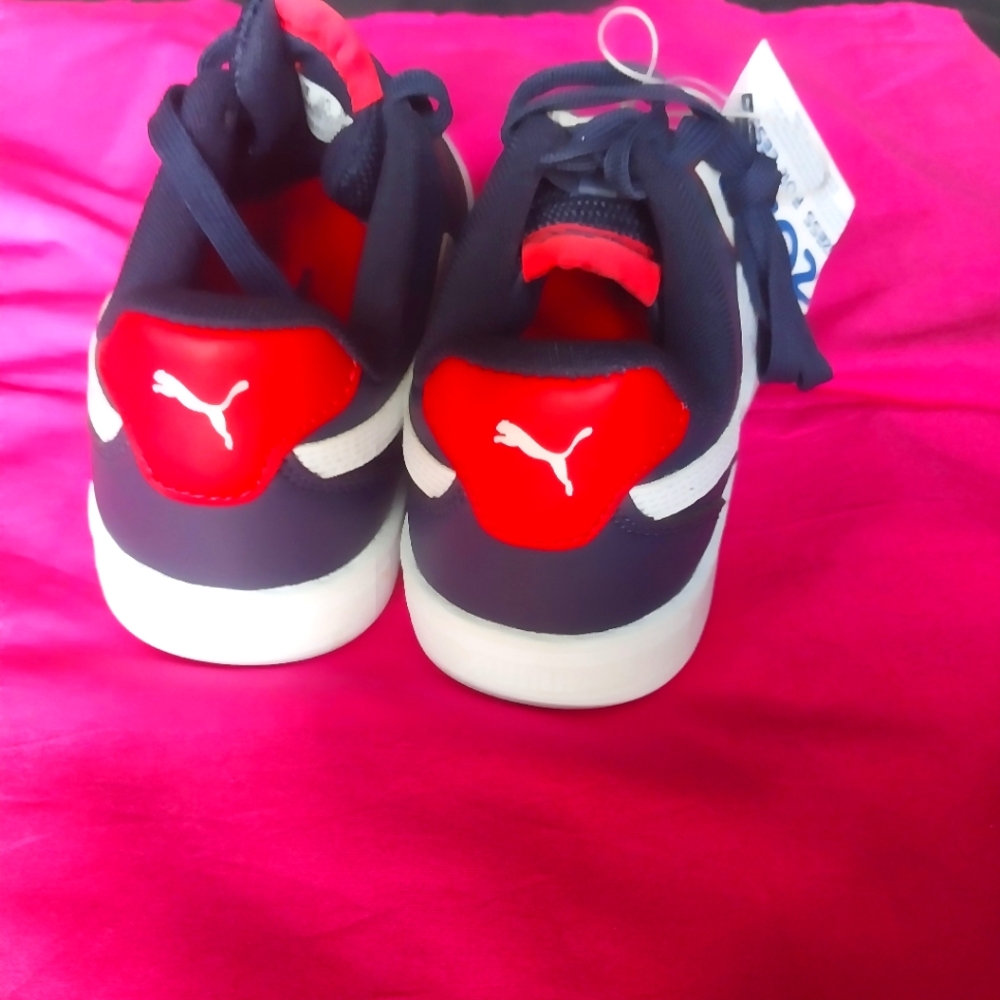 Puma Kids' Sneakers in Navy, Red, and White